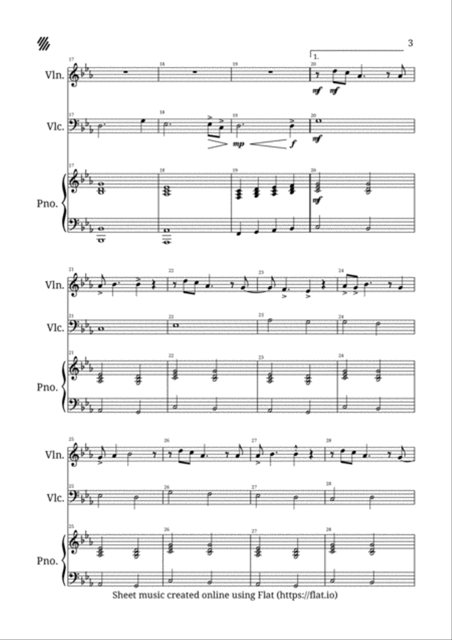 s mittat manum Piano Trio scores gallery preview page 3