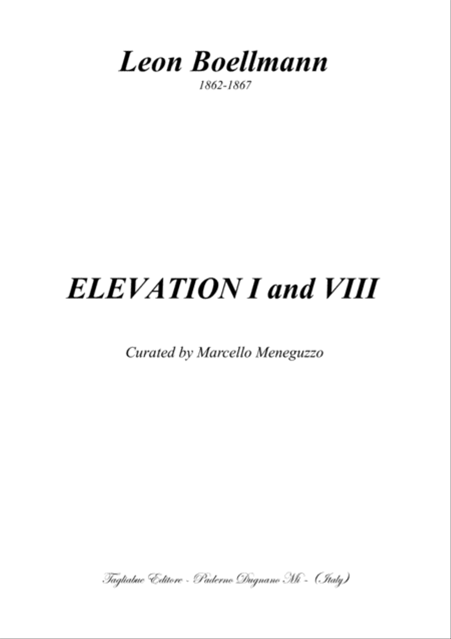 BOELLMANN Lion - ELEVATION I and XIII - for Organ Organ Solo scores gallery preview page 1