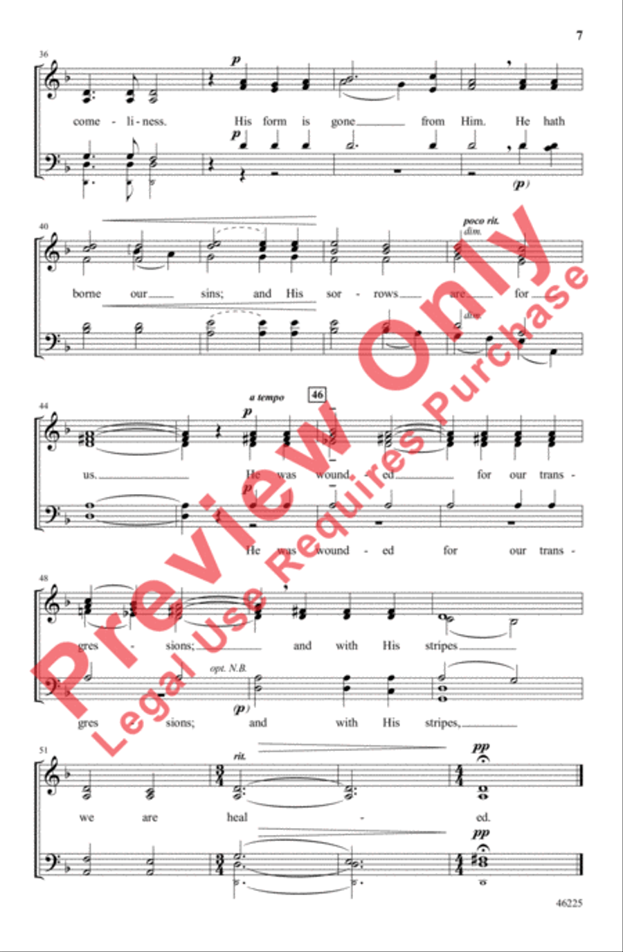 Two Lenten Meditations 4-Part scores gallery preview page 7