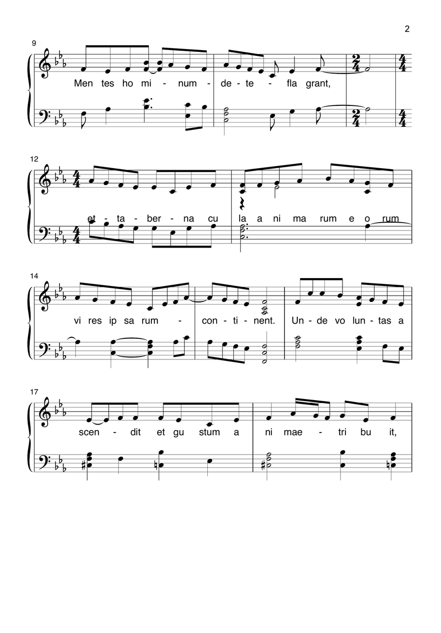 O Ignee Spiritus: 12th Century Hymn for the Piano A Cappella scores gallery preview page 2
