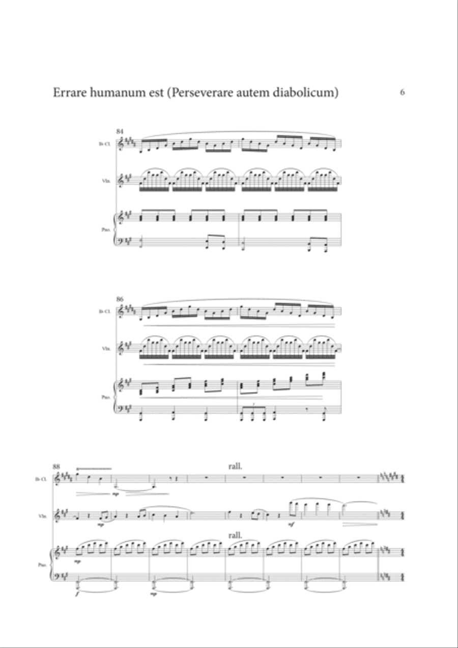 Errare humanum est (Perseverare autem diabolicum) Opus 95 Chamber Music scores gallery preview page 6