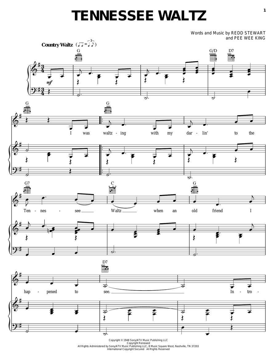 Tennessee Waltz Acoustic Guitar scores gallery preview page 1