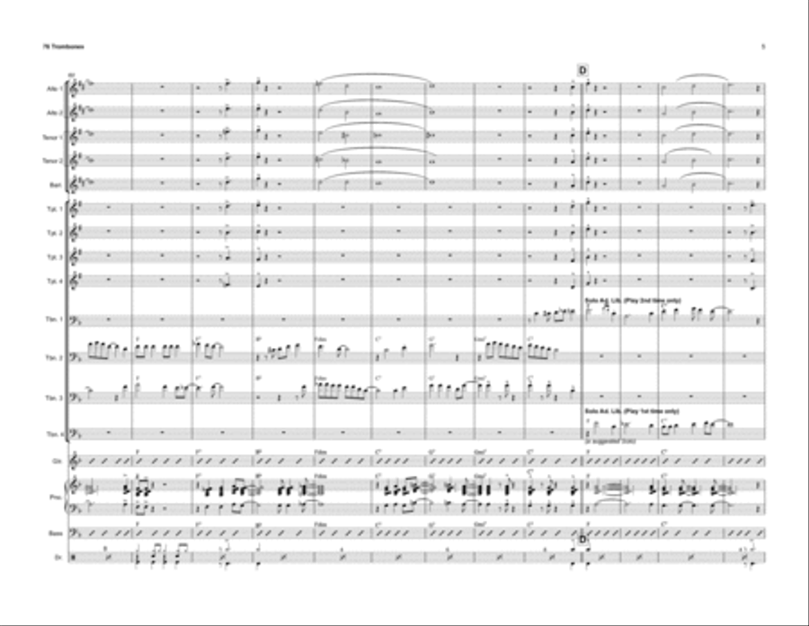 Seventy Six Trombones Seventy Six Trombones Jazz Ensemble scores gallery preview page 5