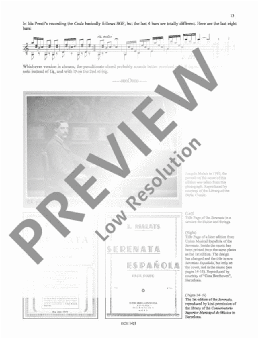 Serenata Española Classical Guitar scores gallery preview page 14
