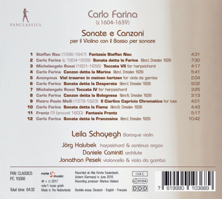 Carlo Farina: Sonate e Canzoni