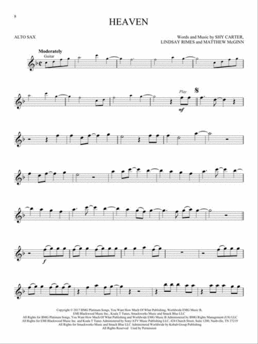 12 Hot Singles Alto Saxophone scores gallery preview page 5