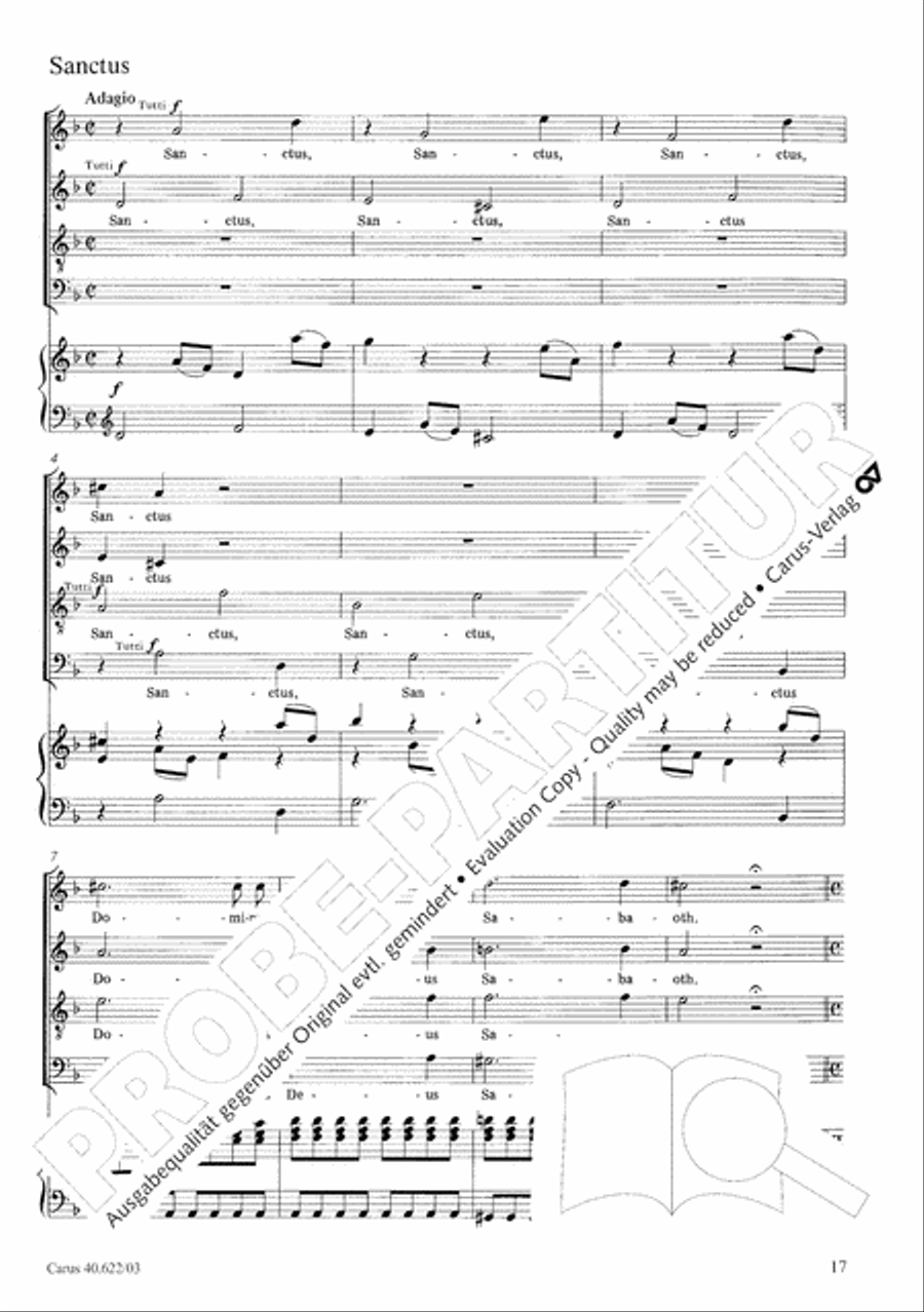 Missa brevis in D minor Missa brevis in D minor 4-Part scores gallery preview page 22