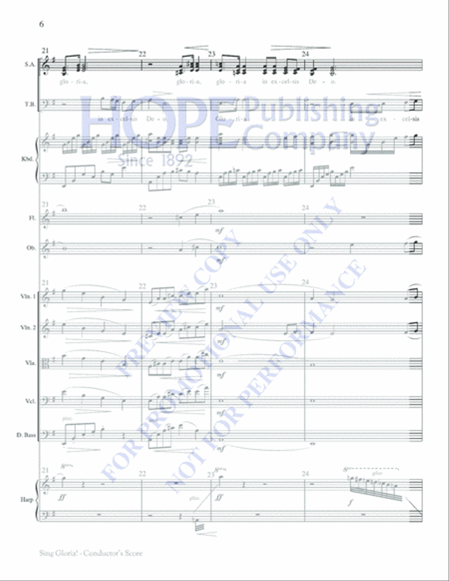 Sing Gloria! Sing Gloria! Flute scores gallery preview page 7