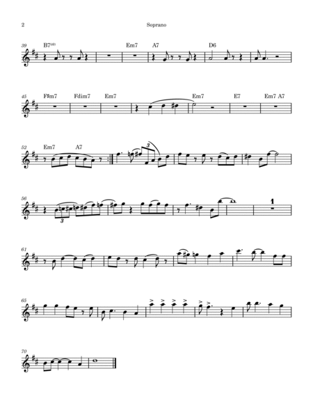 You're Nobody 'til Somebody Loves You by Dean Martin Tenor Saxophone - Digital Sheet Music
