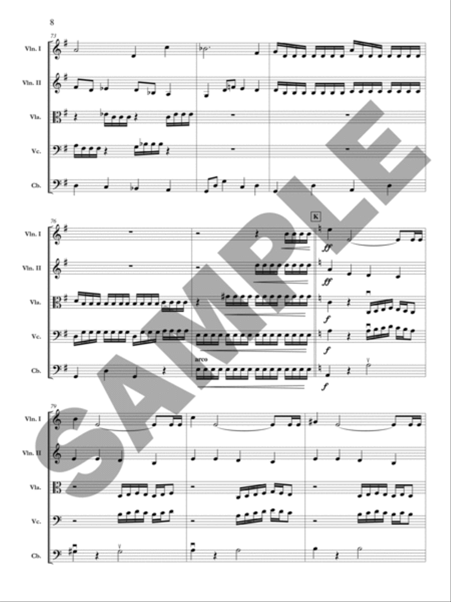 Moonlight on a Stormy Night Orchestra scores gallery preview page 9