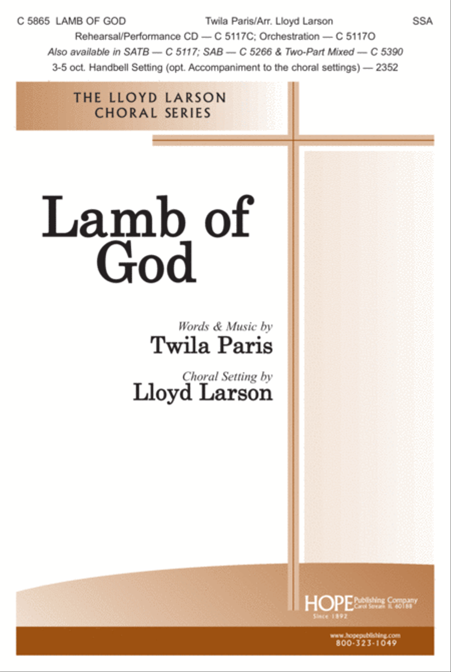Lamb of God SSA scores gallery preview page 2