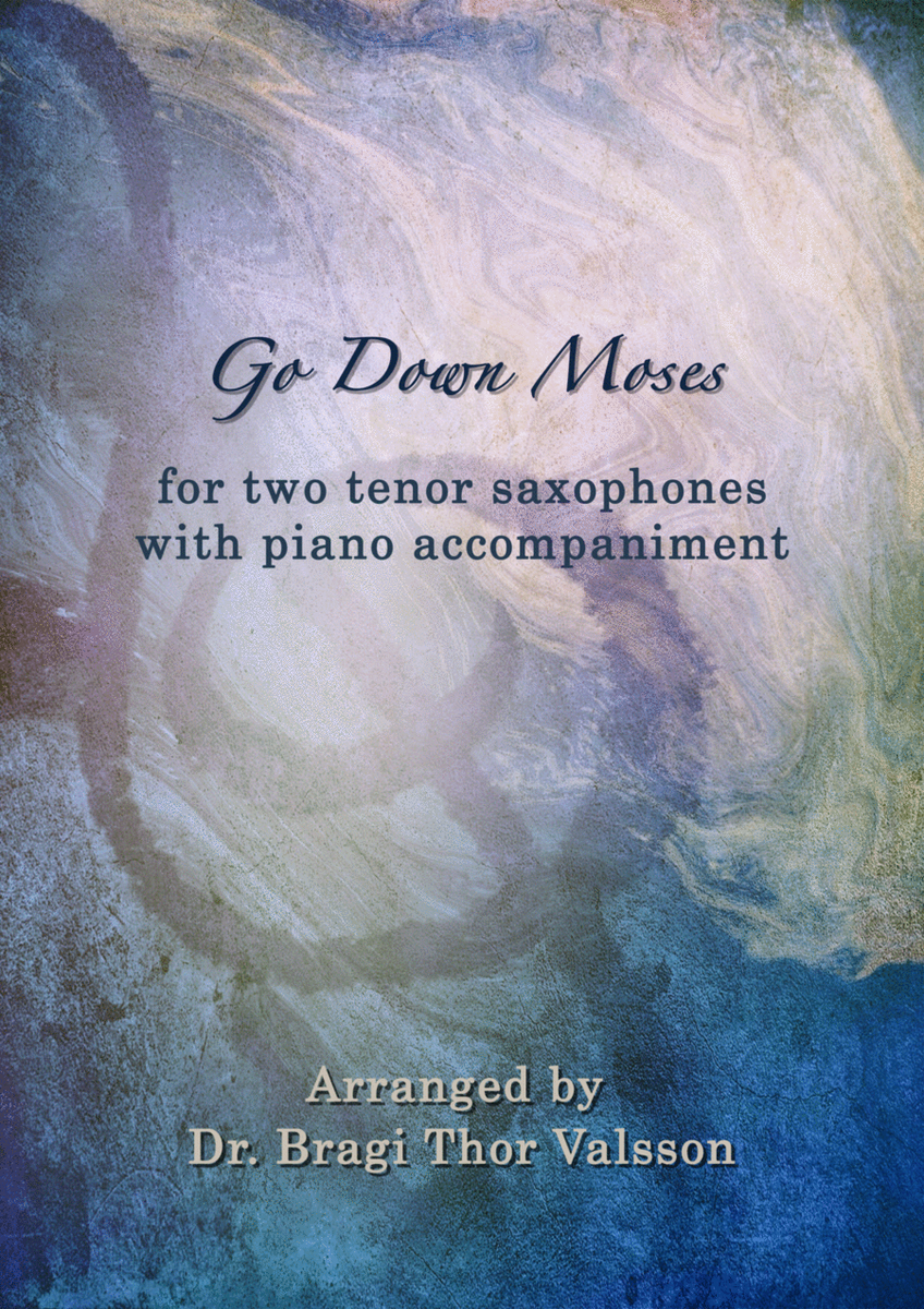 Go Down Moses - tenor saxophone duet with piano accompaniment image number null