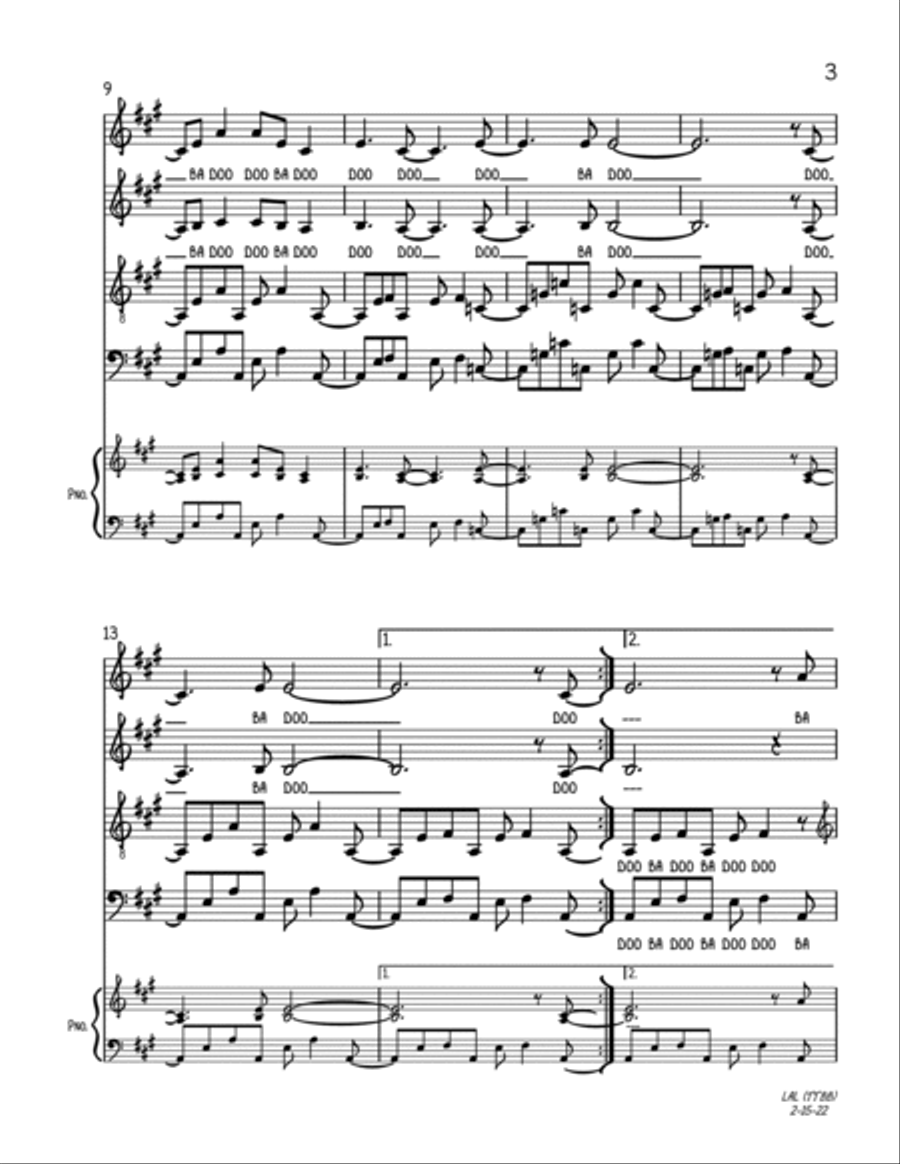 Linus And Lucy TTBB scores gallery preview page 3