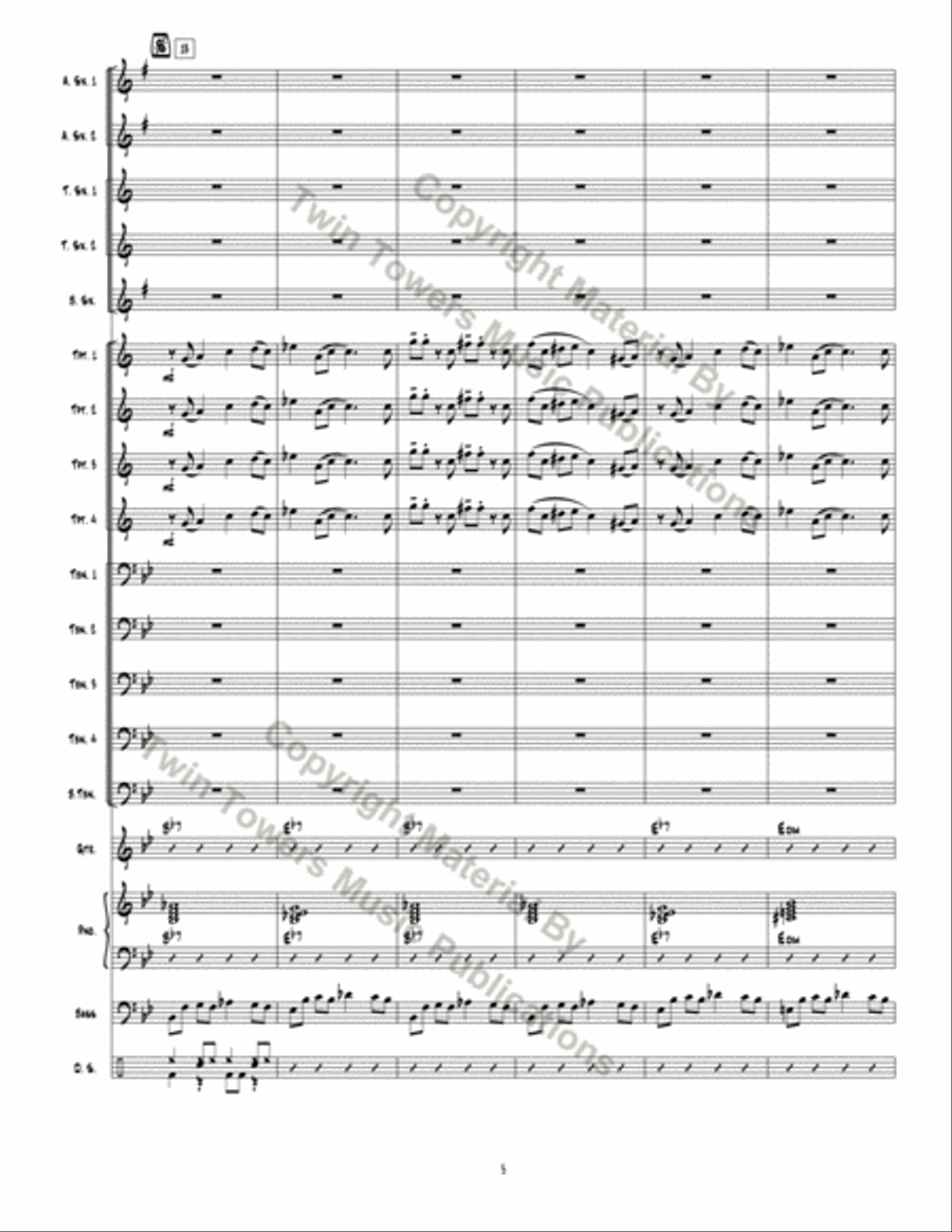 Possum Valley Shuffle Jazz Ensemble scores gallery preview page 5