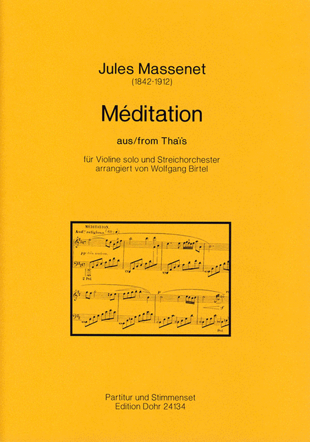 Meditation aus Thais fur Violine solo und Streichorchester