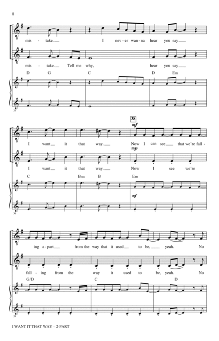 I Want It That Way (arr. Nathan Howe) A Cappella scores gallery preview page 6