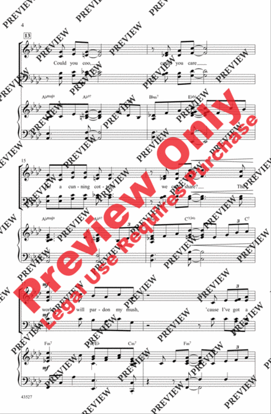 I've Got a Crush on You 4-Part scores gallery preview page 4