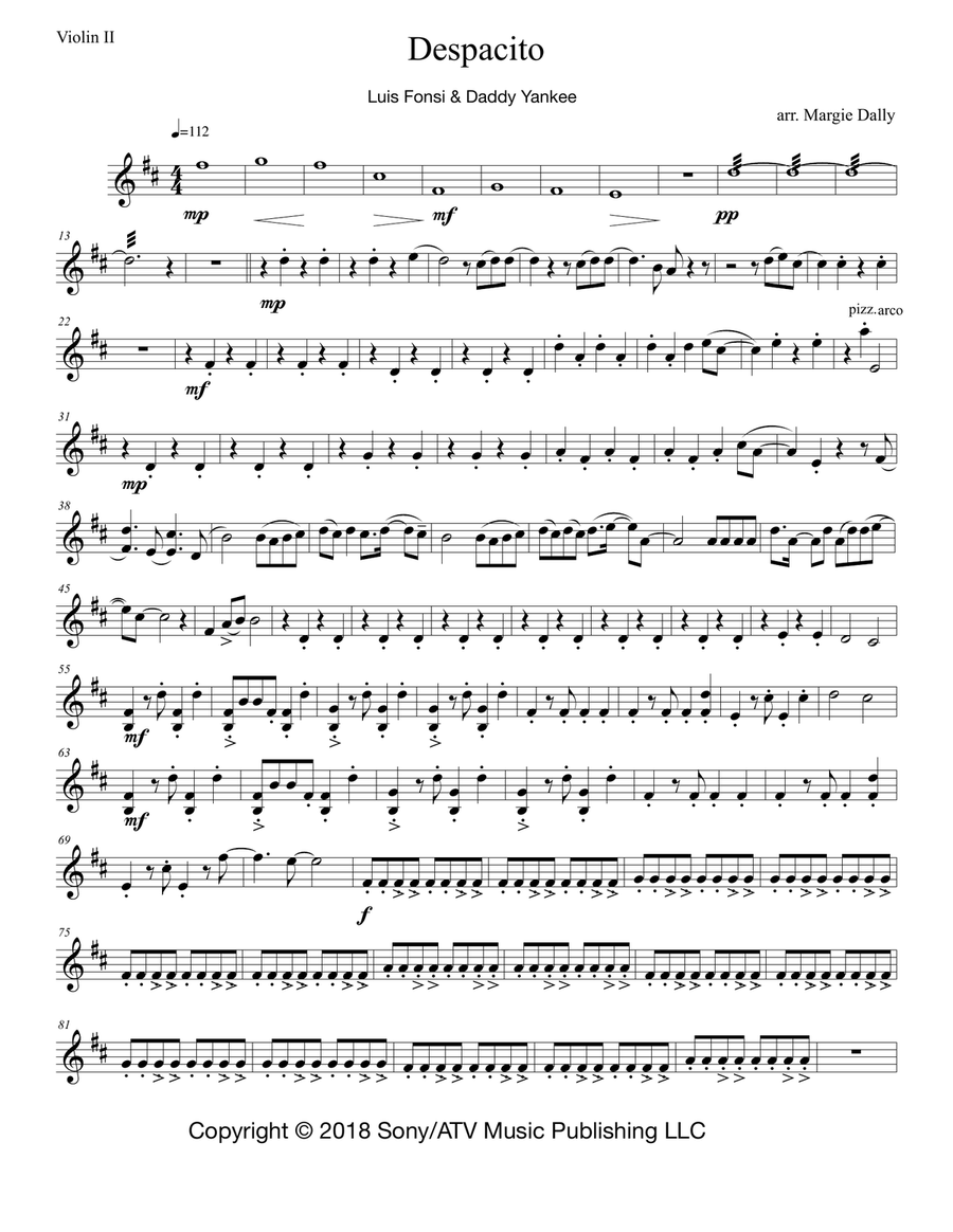 Despacito String Quartet scores gallery preview page 4