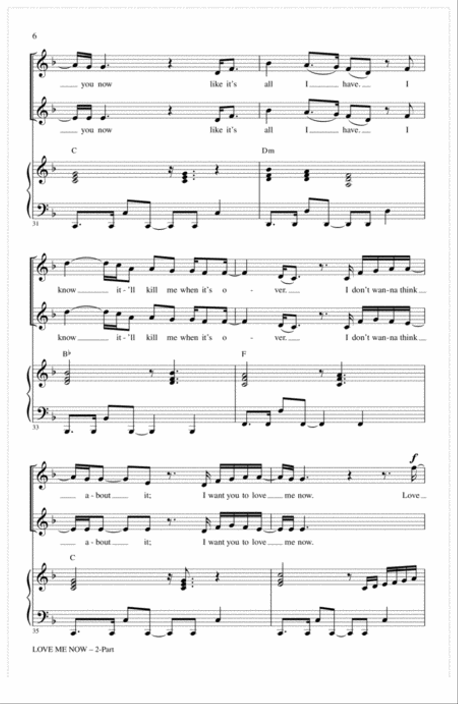 Love Me Now 2-Part scores gallery preview page 5