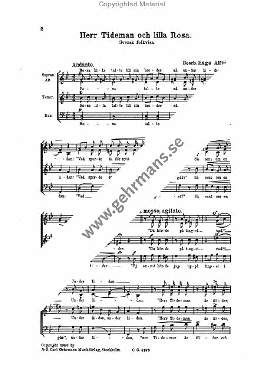 Herr Tideman och lilla Rosa Divisi scores gallery preview page 2