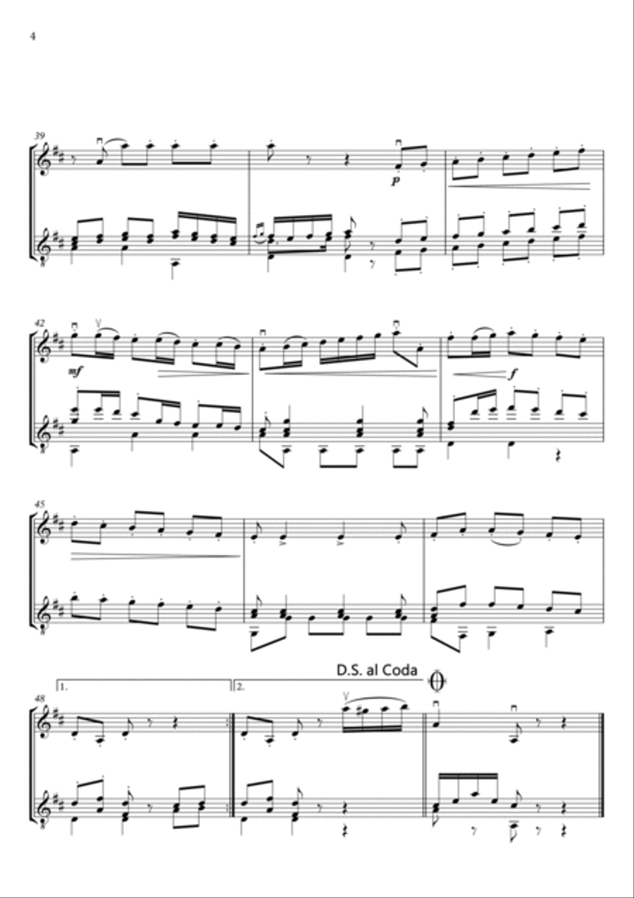 MINUET - LUIGI BOCCHERINI - FOR VIOLIN AND GUITAR String Duet scores gallery preview page 5