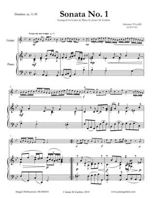 Book cover for Vivaldi: Sonata No.1 for Guitar & Piano
