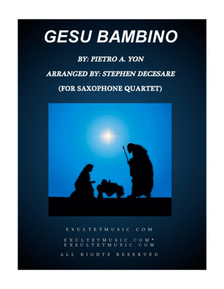 Book cover for Gesu Bambino (for Saxophone Quartet and Piano)
