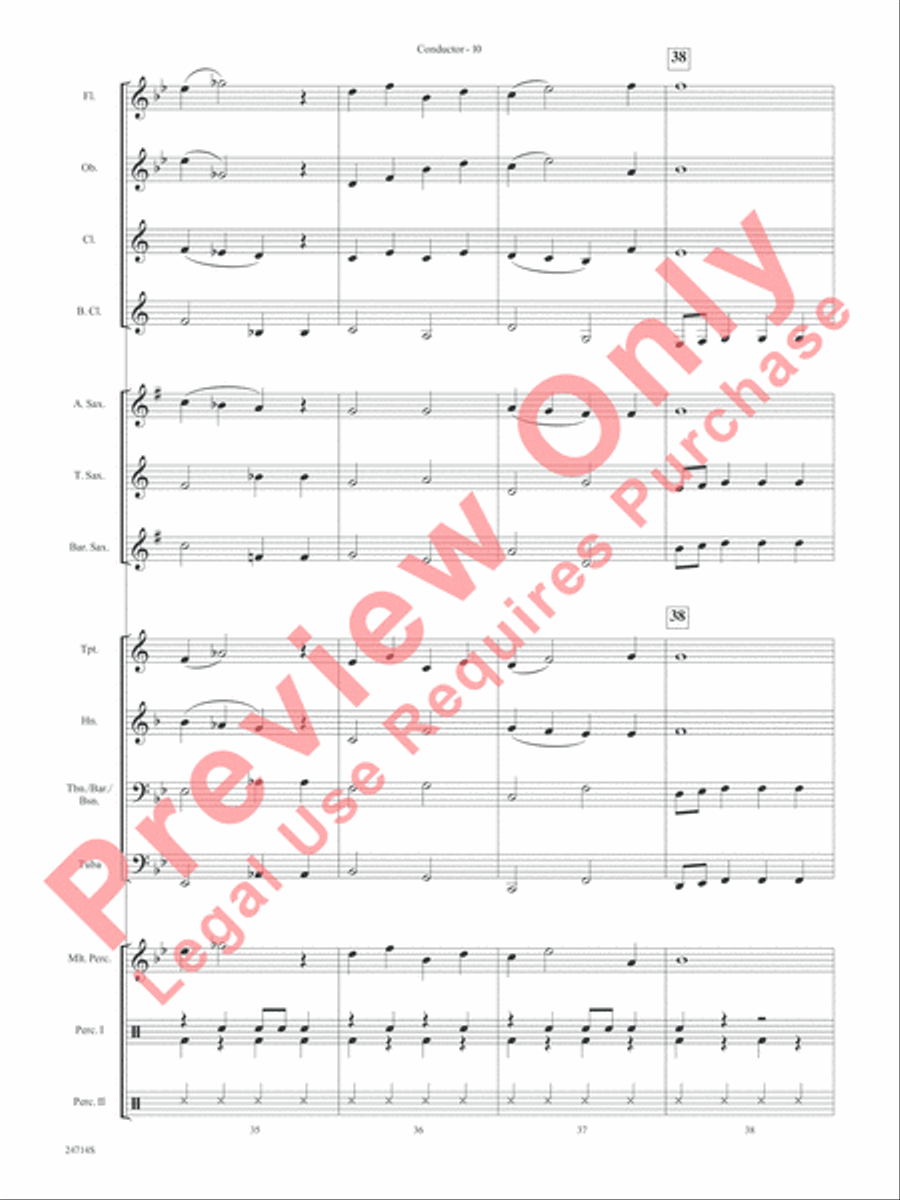 Santa Claus Is Comin' to Town Concert Band scores gallery preview page 12
