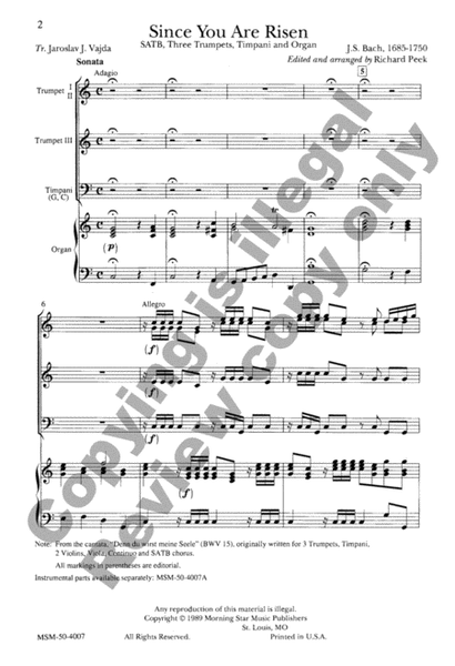 Since You Are Risen (Choral Score) image number null