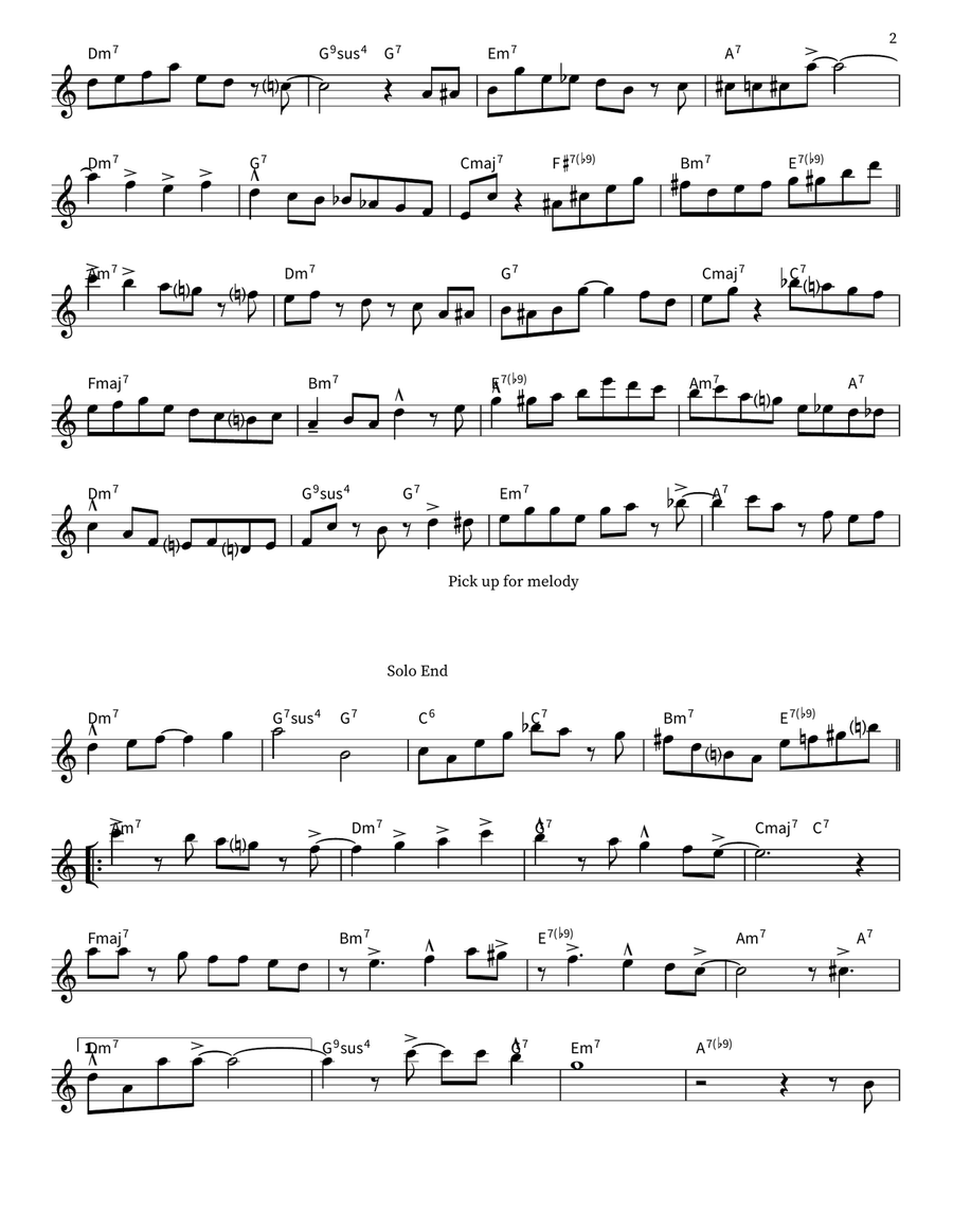 Fly Me to the Moon Alto Saxophone scores gallery preview page 2
