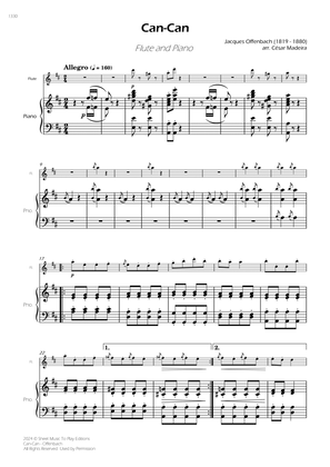Offenbach - Can-Can - Flute and Piano (Full Score)