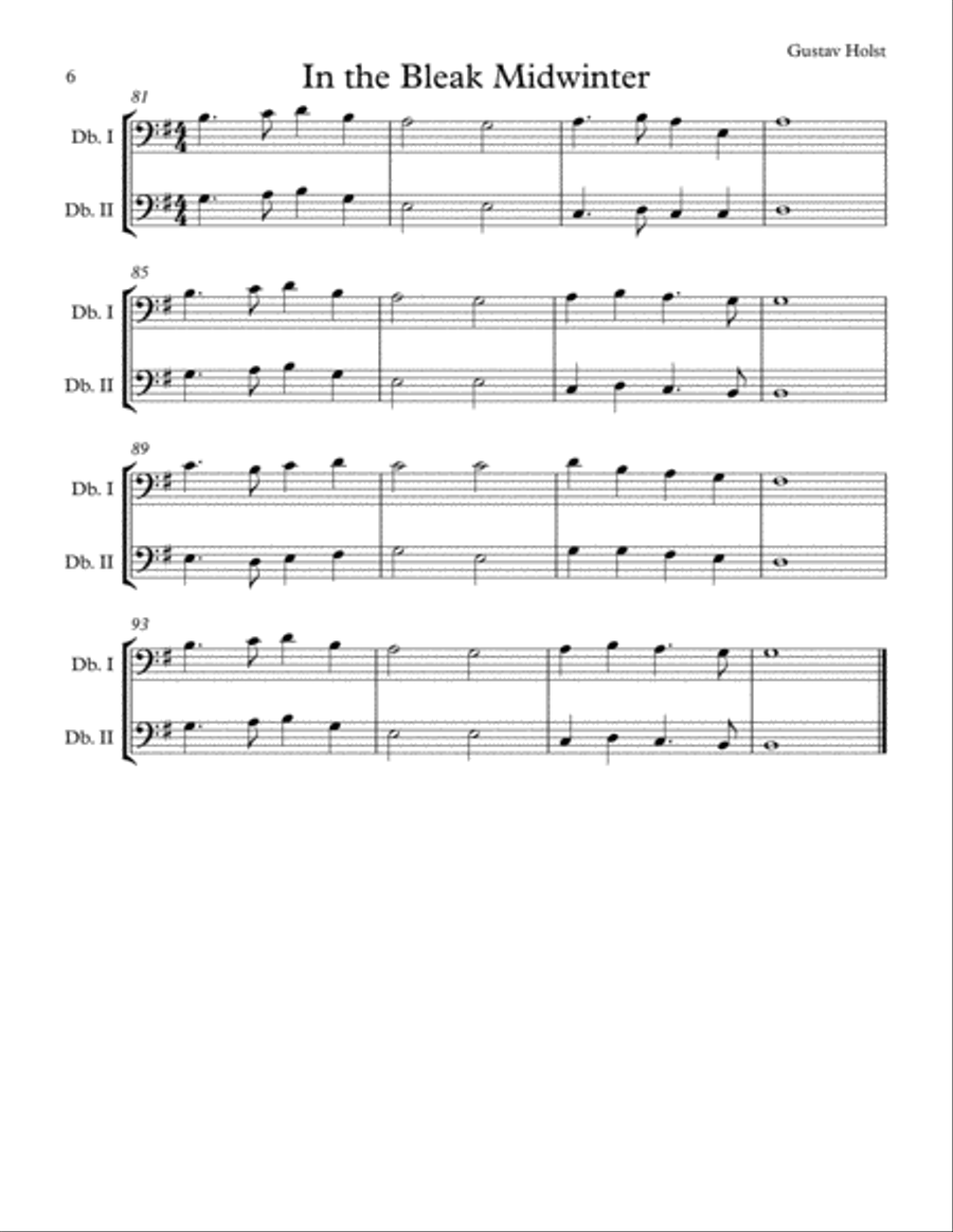 Easy Christmas Duets for Early Intermediate Bass Duet Volume 3 String Duet scores gallery preview page 6