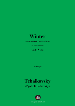 Book cover for Tchaikovsky-Winter,in D Major,Op.54 No.12
