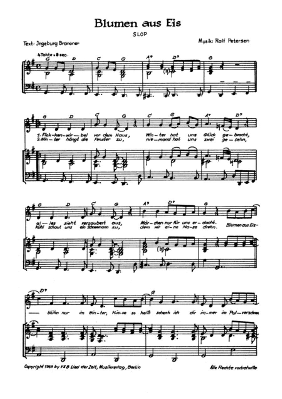 Blumen Aus Eis Blumen Aus Eis Voice scores gallery preview page 3