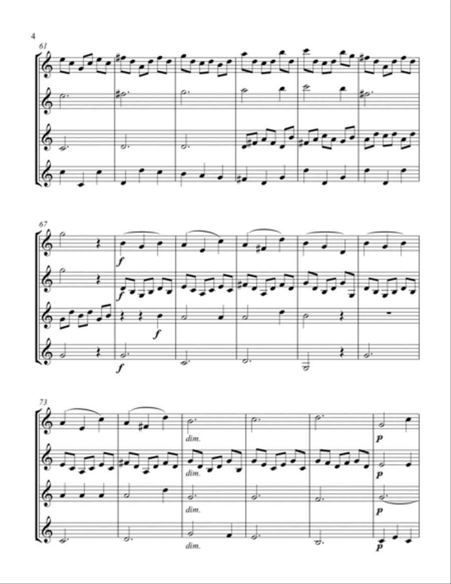 Que d'attraits, que de majeste! Woodwind Quartet scores gallery preview page 4