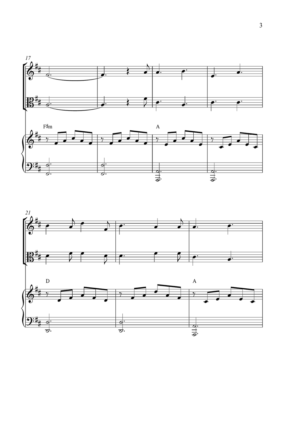 O Holy Night String Duet scores gallery preview page 3