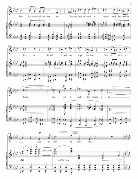 The Vagabond (in 3 high keys: F, E, E-flat minor)