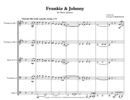 Frankie & Johnny for Brass Quintet (Jazz for 5 Brass series) image number null