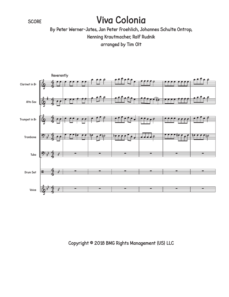 Viva Colonia Small Ensemble scores gallery preview page 1