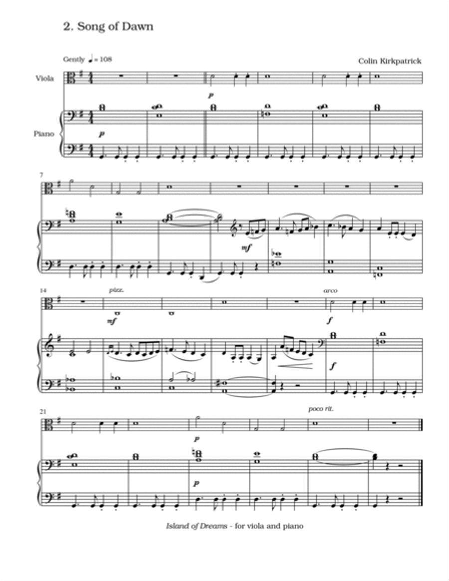 Island of Dreams (viola and piano) Piano scores gallery preview page 5