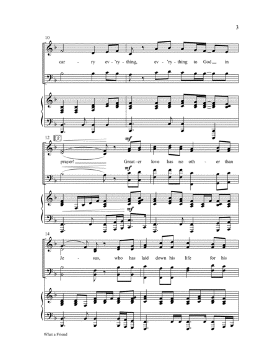 What a Friend What a Friend 4-Part scores gallery preview page 4