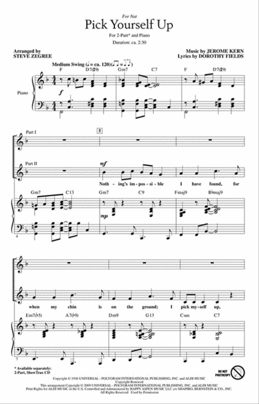 Pick Yourself Up 2-Part scores gallery preview page 2