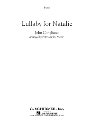Lullaby for Natalie (arr. Peter Stanley Martin) - Piano