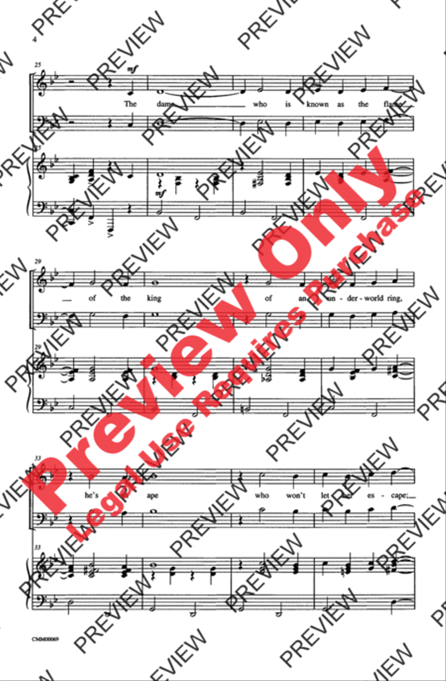 The Music of M-G-M (A Choral Medley) 4-Part scores gallery preview page 4