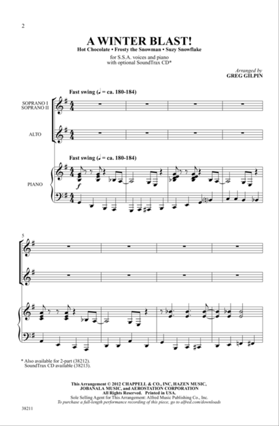 A Winter Blast! - SoundTrax CD (CD only) Choir scores gallery preview page 2