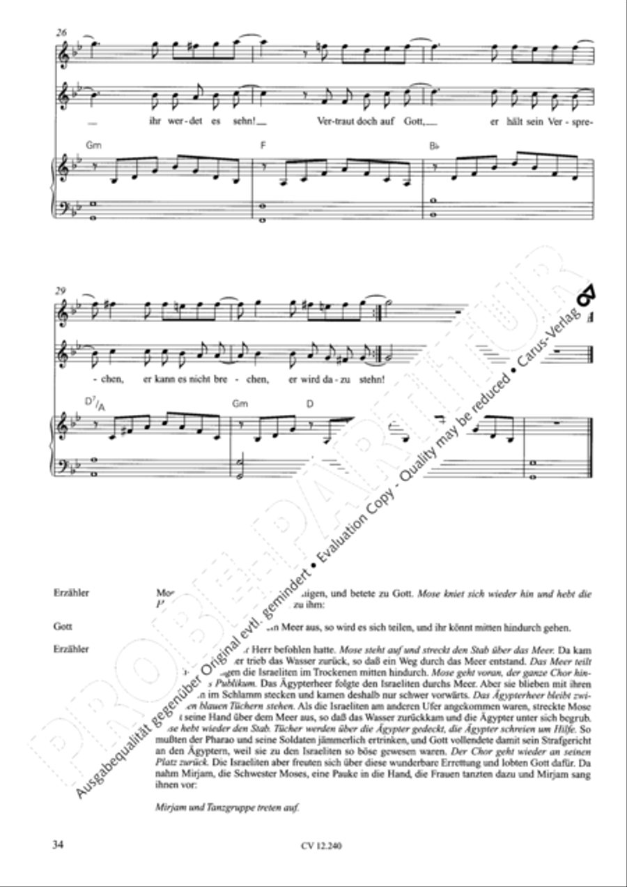 Israel in Agypten Children's Choir scores gallery preview page 35