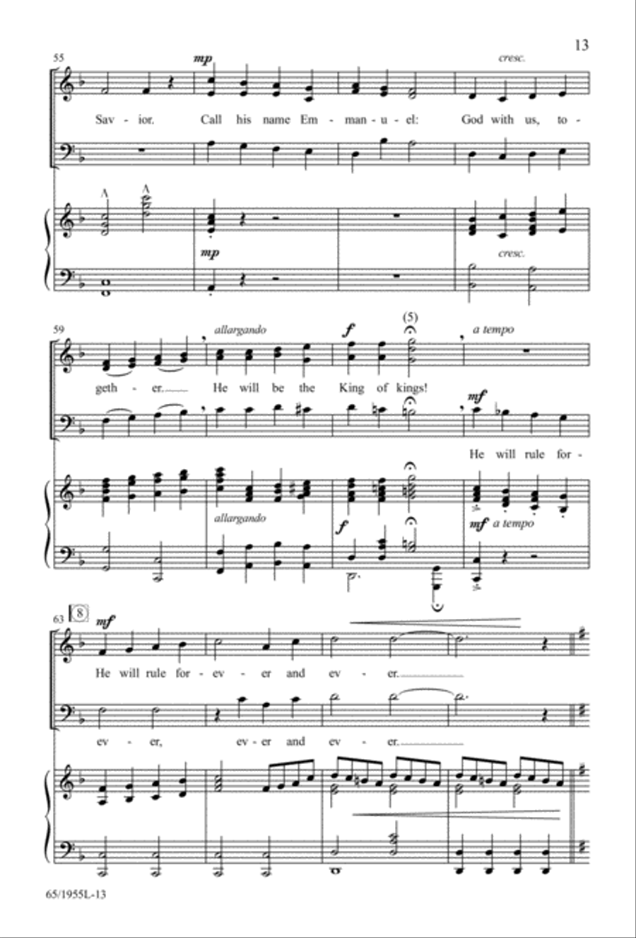 The Promise of a King 3-Part scores gallery preview page 13
