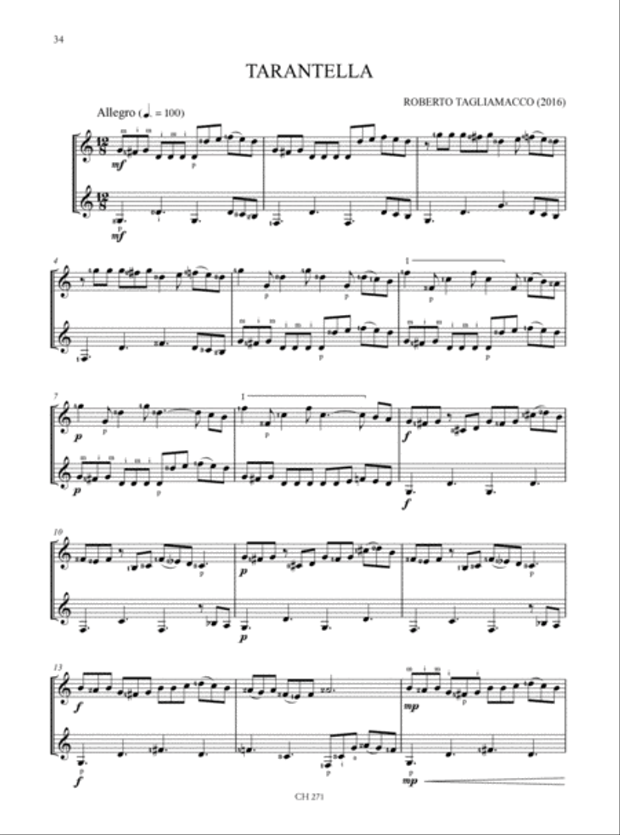 Double Guitar. 22 Easy to Intermediate Contemporary Pieces for 2 Guitars Acoustic Guitar scores gallery preview page 7