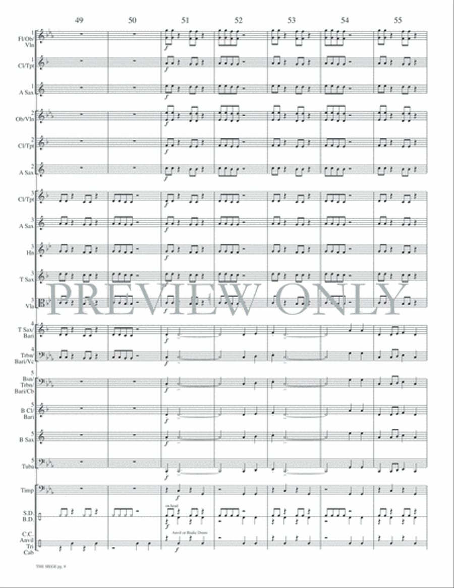 The Siege Concert Band scores gallery preview page 10