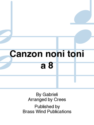 Book cover for Canzon noni toni a 8